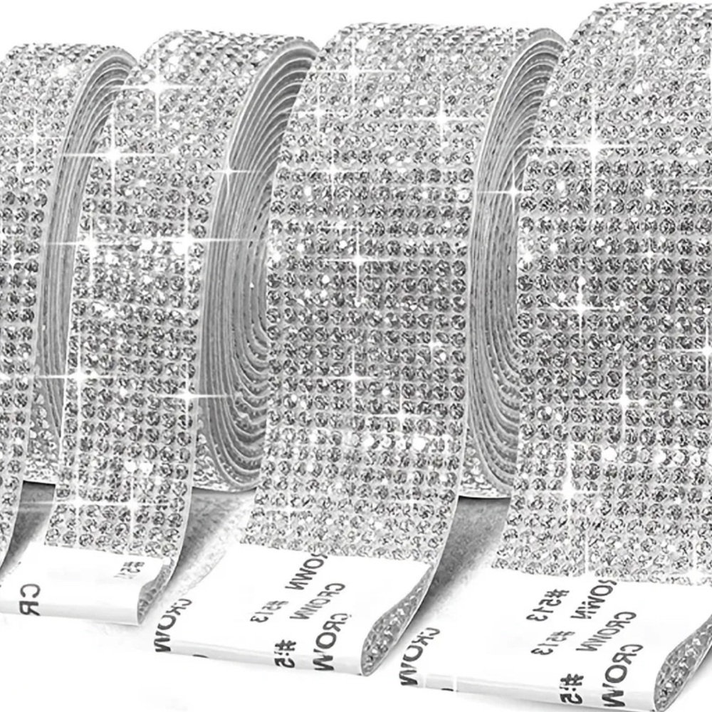 1Roll Crystal Rhinestone Diamond Ribbon Crystal Self Adhesive Roll for wrapping